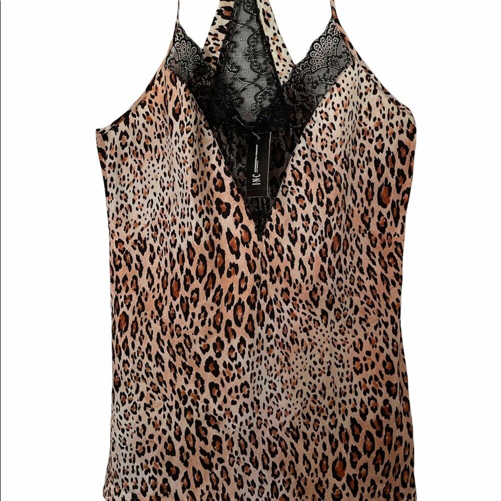 INC International Concepts Leopard Chemise M NEW